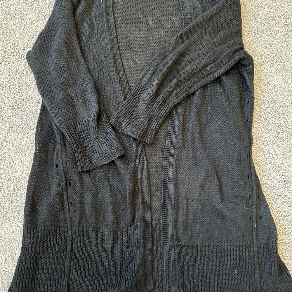 J. Jill Black Knit Cardigan